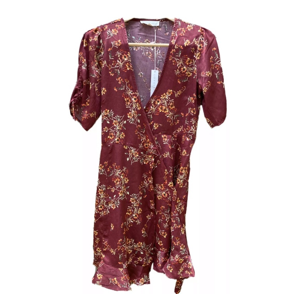 SOLD Lovestitch floral wrap dress women’s - Picture 2 of 9